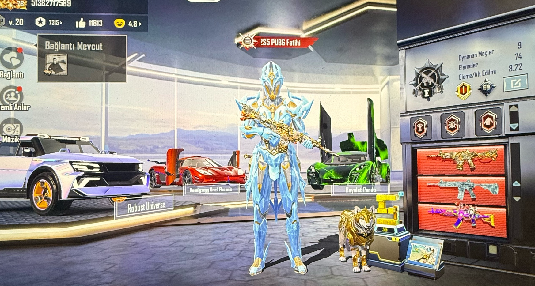 7 Uaz 8 Spor araba 25 k araba jetonu